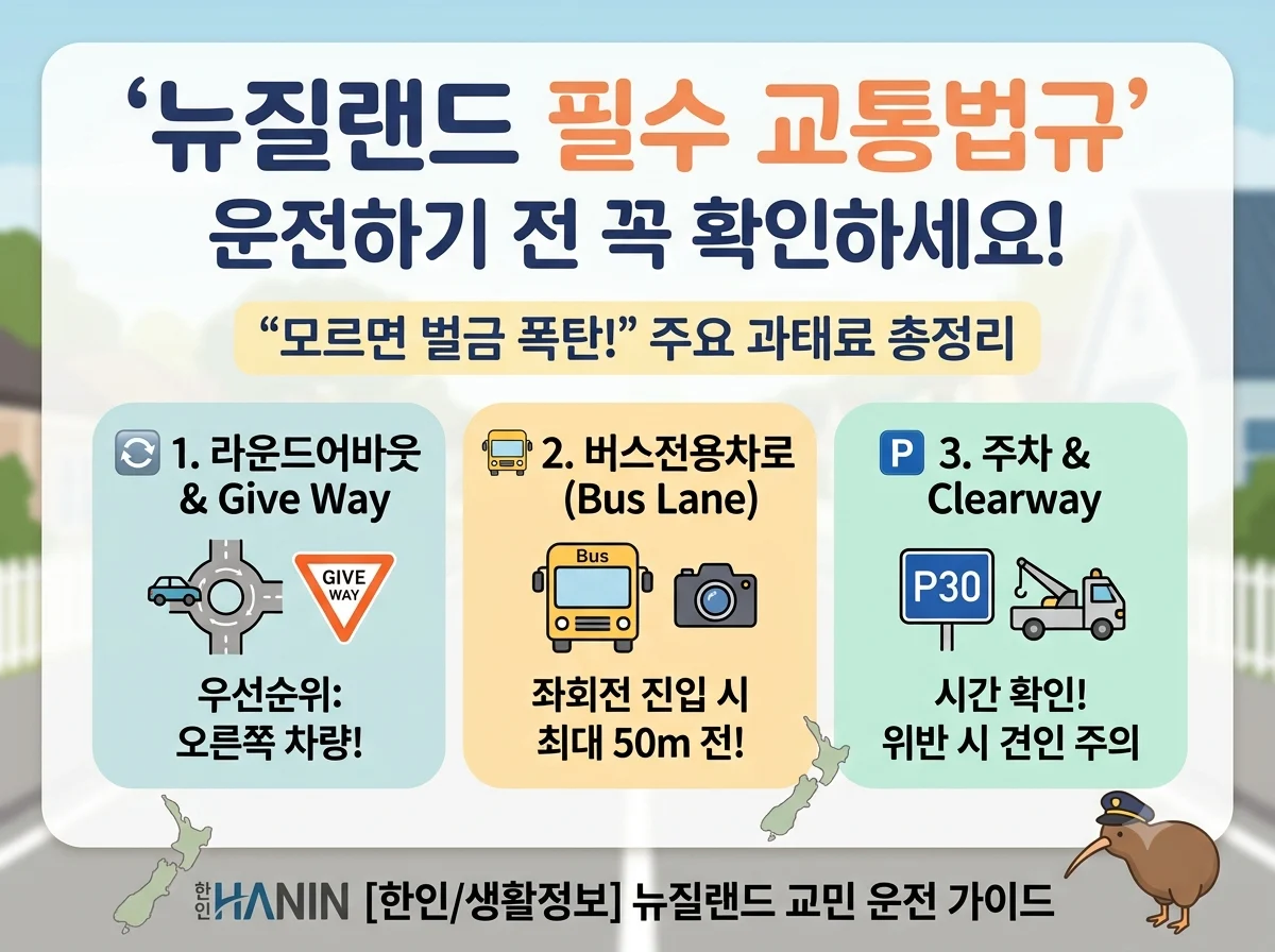 모르면 벌금 폭탄!" 뉴질랜드 운전자 필수 교통법규 & 과태료 총정리 🚗💨