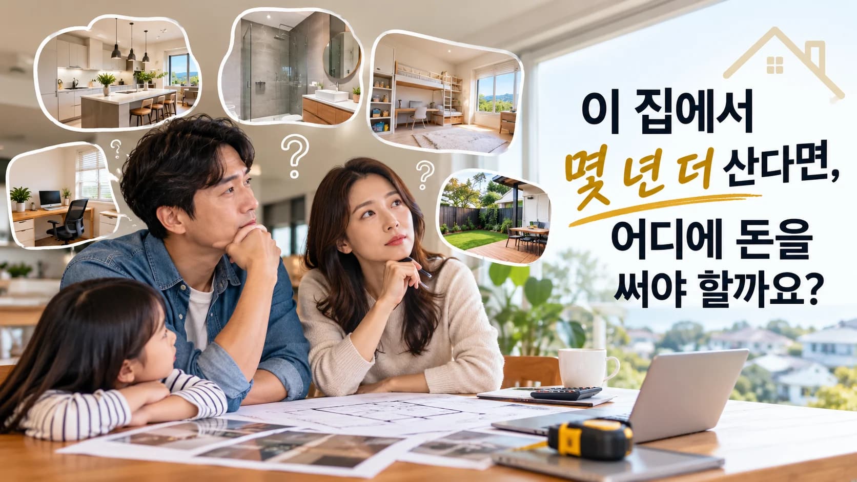 이 집에서 몇 년 더 산다면, 어디에 돈을 써야 할까요?